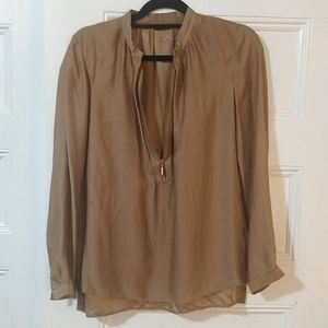 Massimo Dutti caramel silk blouse